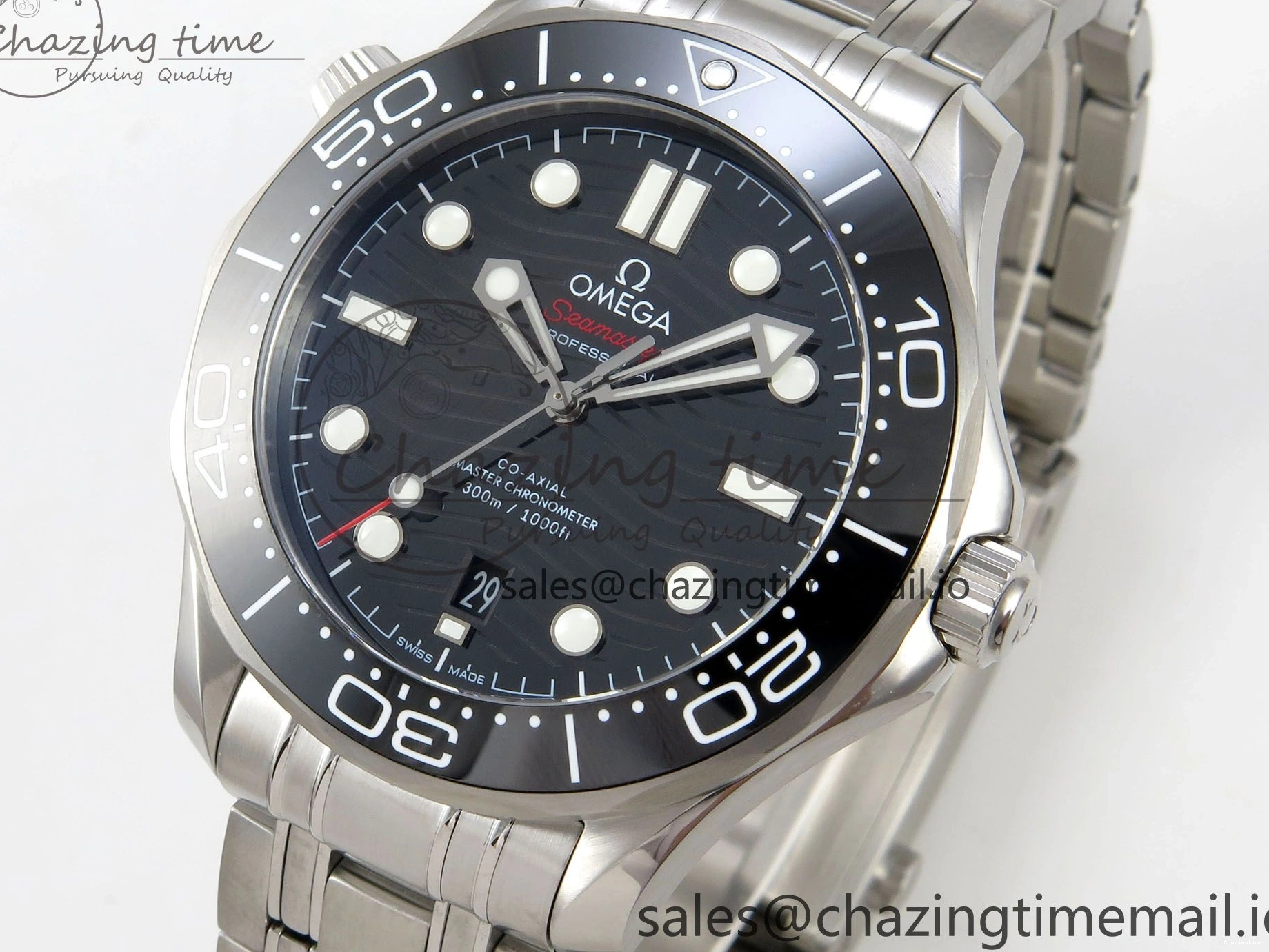 0515 Durable Seamaster Diver 300M Black Ceramic Bezel V4 VSF 1:1 Best Edition Black Dial On SS Bracelet Super Clone Asian 7653